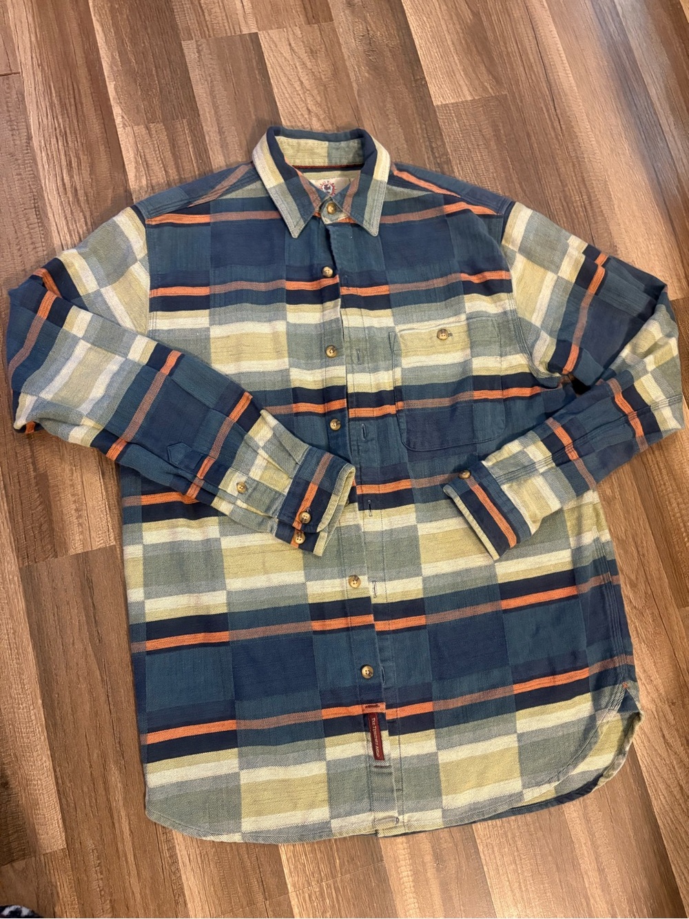 The Territory Ahead Men S Plaid Button Up Shirt Small Long Sleeve Earthy